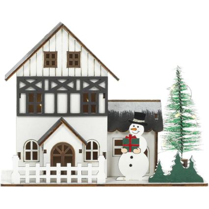 Різдвяна LED декорація LED/2xLR44/теплий білий будиночок