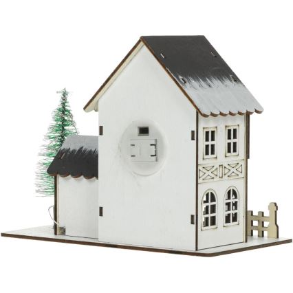 Різдвяна LED декорація LED/2xLR44/теплий білий будиночок