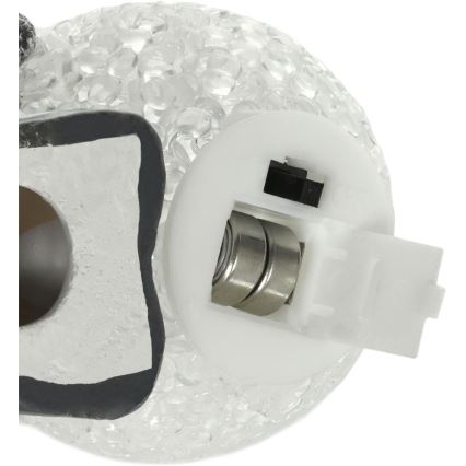 Різдвяна LED декорація LED/2xLR44/теплий білий сніговик з кулькою