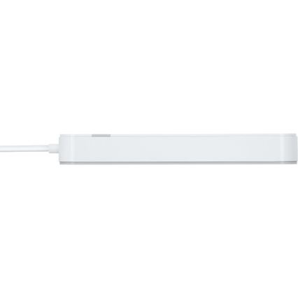 Розумний подовжуючий кабель з вимикачем 4 розетки Тип E + 2x USB-A + 1x USB-C 1,5м Wi-Fi Tuya білий