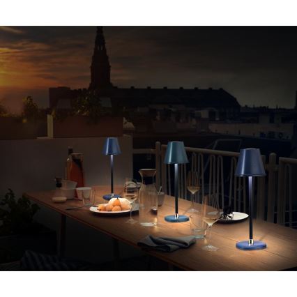 Светодиодная аккумуляторная настольная лампа с регулированием яркости LED/3W/1800 mAh темно-синий