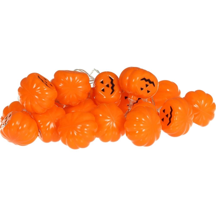 Светодиодная декоративная гирлянда HALLOWEEN 20xLED/3xAA/теплый белый 3,3 м тыквы