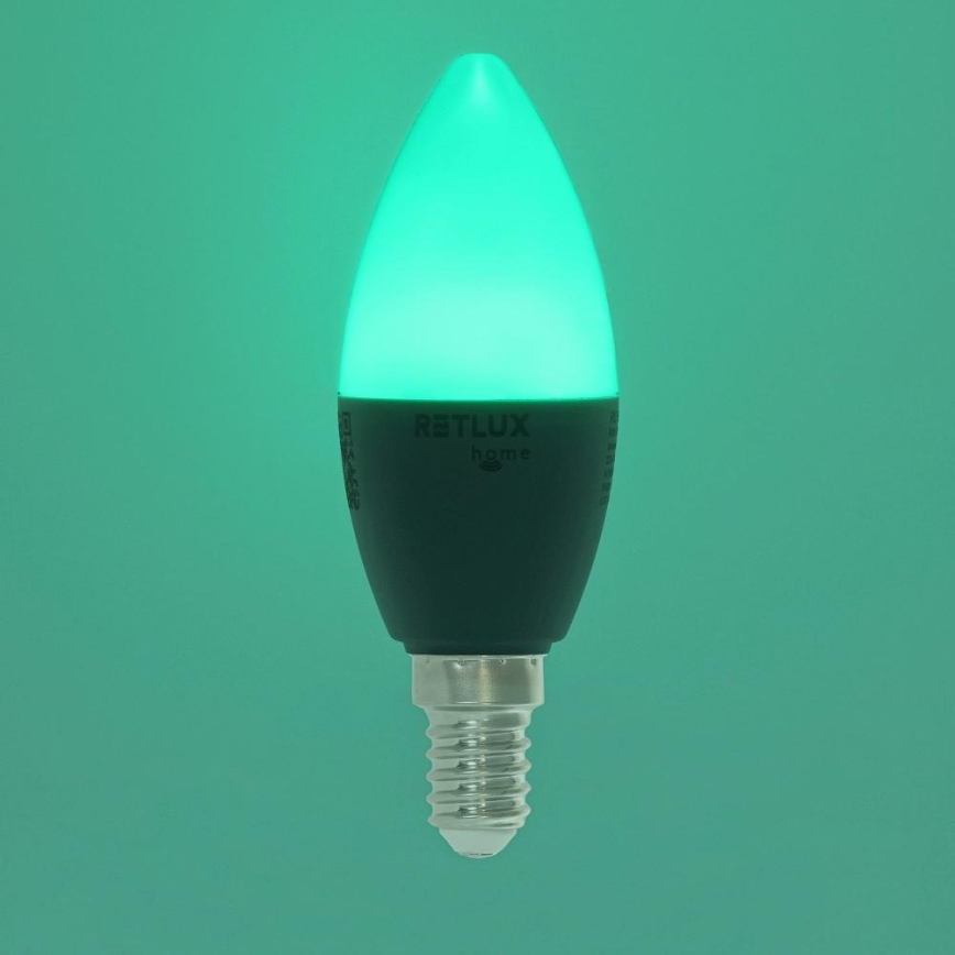 Светодиодная RGBW-лампочка с регулированием яркости C37 E14/4,5W/230V 2700-6500K Wi-Fi Tuya