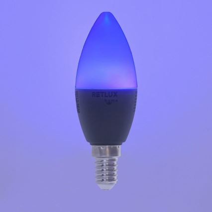 Светодиодная RGBW-лампочка с регулированием яркости C37 E14/4,5W/230V 2700-6500K Wi-Fi Tuya
