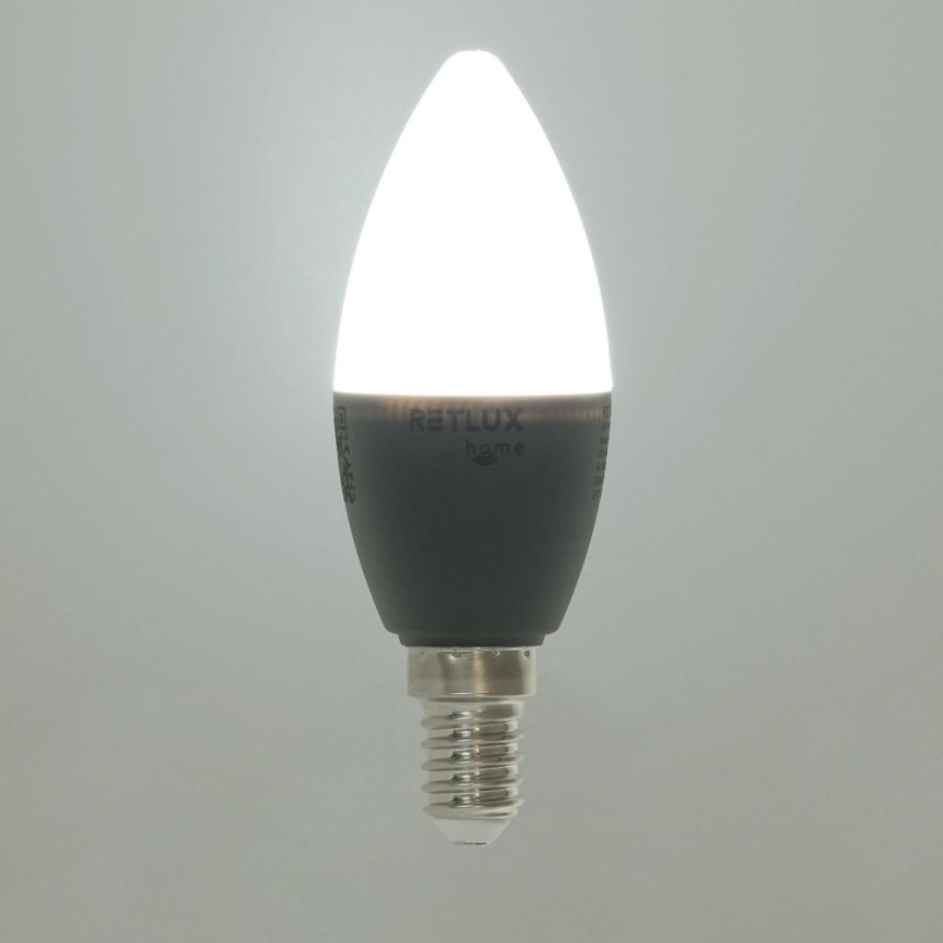 Светодиодная RGBW-лампочка с регулированием яркости C37 E14/4,5W/230V 2700-6500K Wi-Fi Tuya