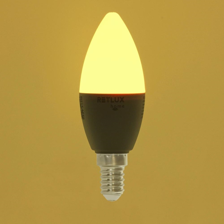Светодиодная RGBW-лампочка с регулированием яркости C37 E14/4,5W/230V 2700-6500K Wi-Fi Tuya