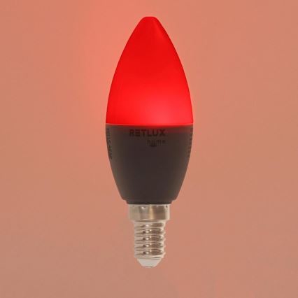 Светодиодная RGBW-лампочка с регулированием яркости C37 E14/4,5W/230V 2700-6500K Wi-Fi Tuya