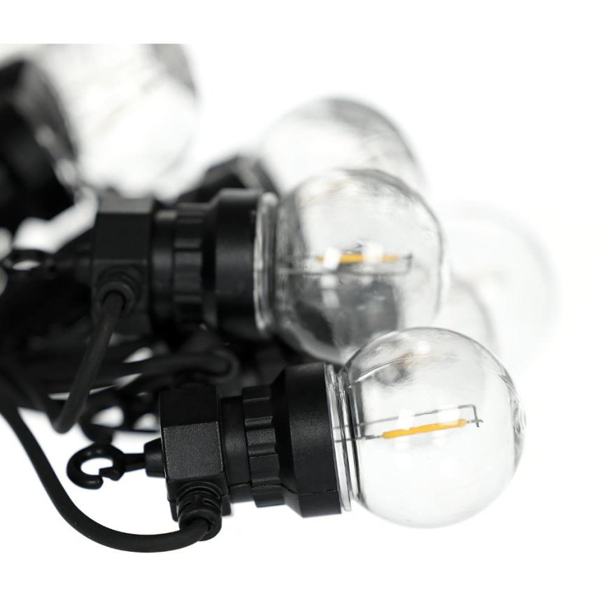 LED уличная декоративная гирлянда GIRLANDA G45 10xE27/230V 8m IP44 тёплый белый
