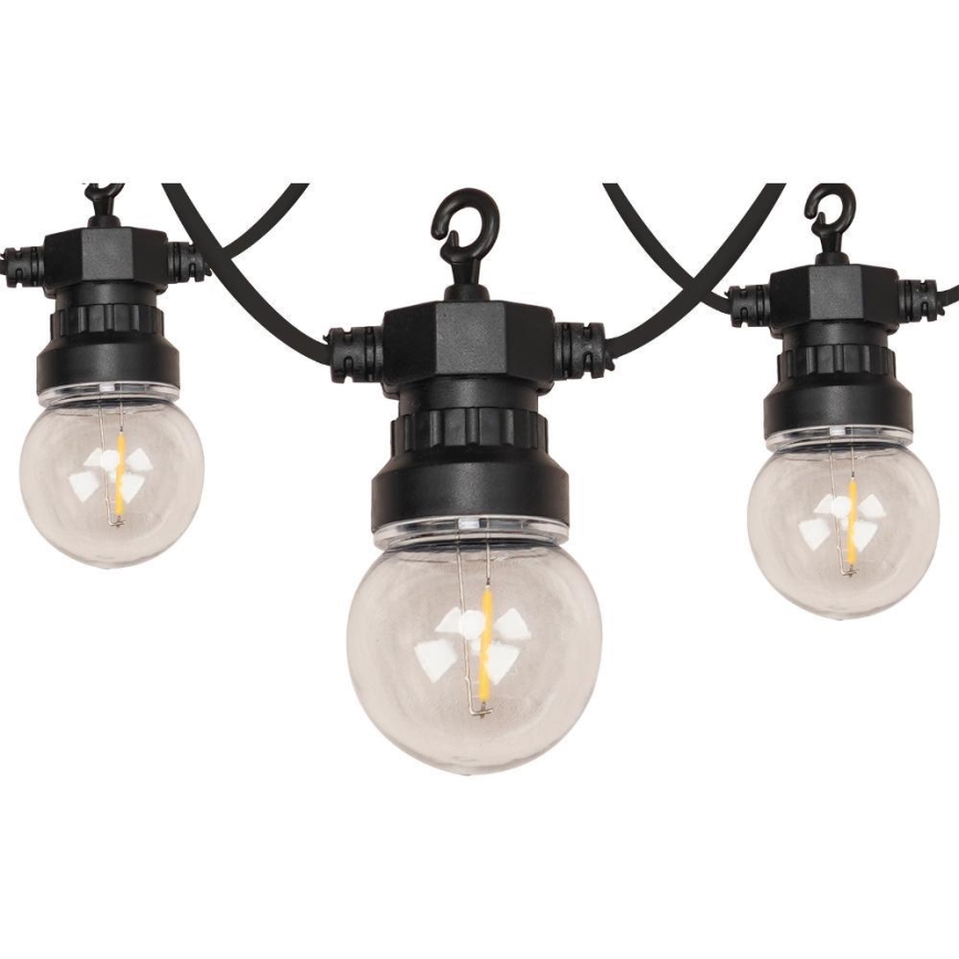 Светодиодная уличная декоративная гирлянда GARLAND G45 10xE27/230V 8 м IP44 теплый белый