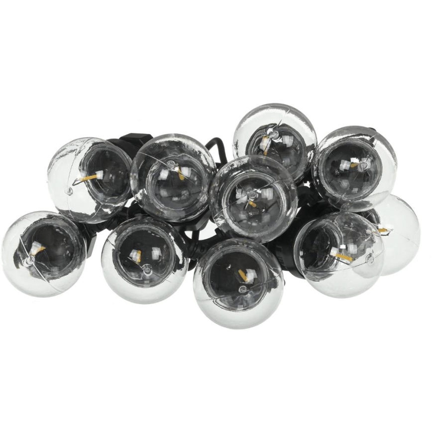 Светодиодная уличная декоративная гирлянда GARLAND G45 10xE27/230V 8 м IP44 теплый белый