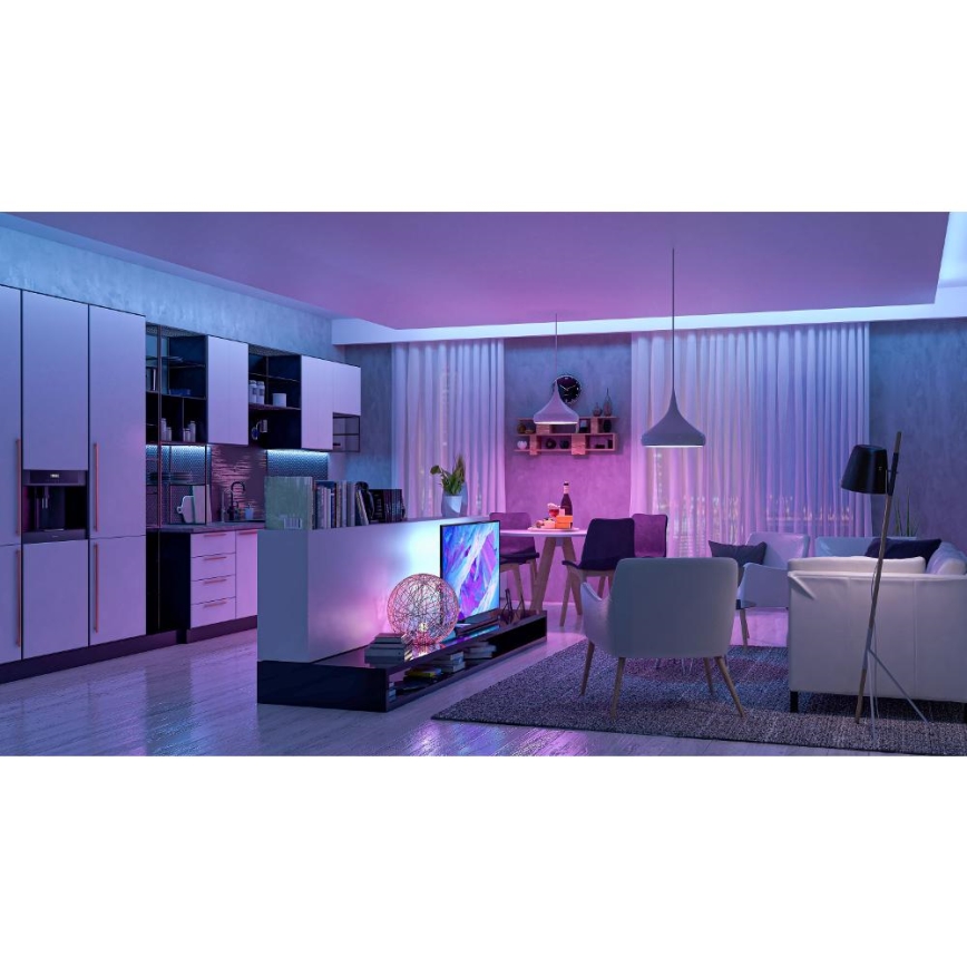 Светодиодная умная RGBW-лента с регулированием яркости 5 м LED/230V 2700-6500K Wi-Fi Tuya + дистанционное управление