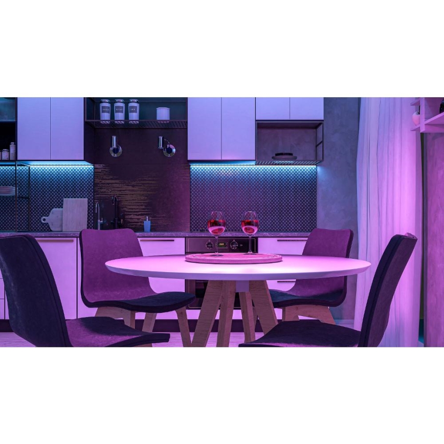 Светодиодная умная RGBW-лента с регулированием яркости 5 м LED/230V 2700-6500K Wi-Fi Tuya + дистанционное управление