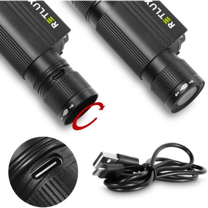 Светодиодный аккумуляторный алюминиевый налобный фонарь LED/2600 mAh IP66