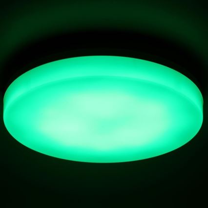 Светодиодный потолочный RGBW-светильник для ванной комнаты с регулированием яркости LED/20W/230V Wi-Fi IP44 белый