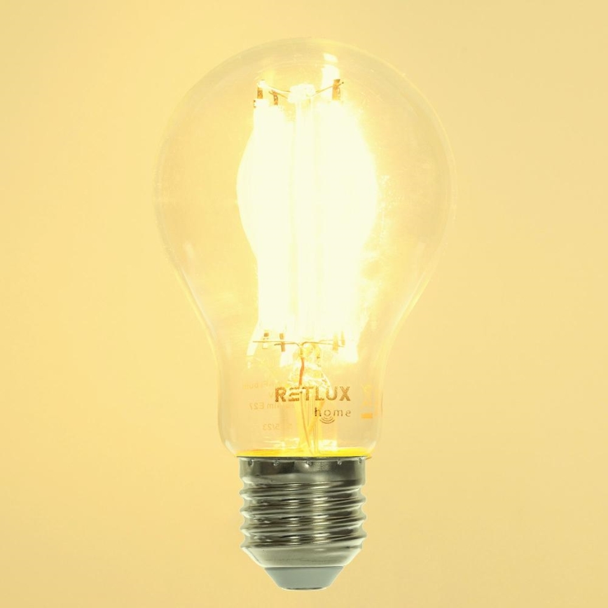 Світлодіодна лампочка з регулюванням яскравості FILAMENT A60 E27/7W/230V 2700-6500K Wi-Fi Tuya