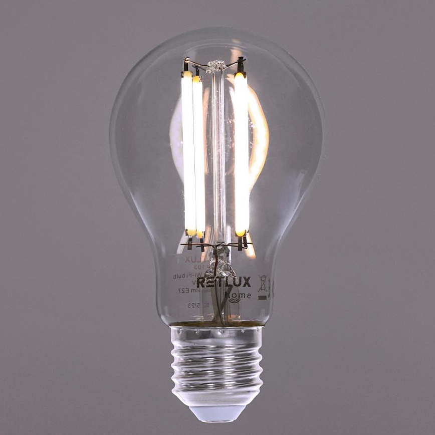 Світлодіодна лампочка з регулюванням яскравості FILAMENT A60 E27/7W/230V 2700-6500K Wi-Fi Tuya