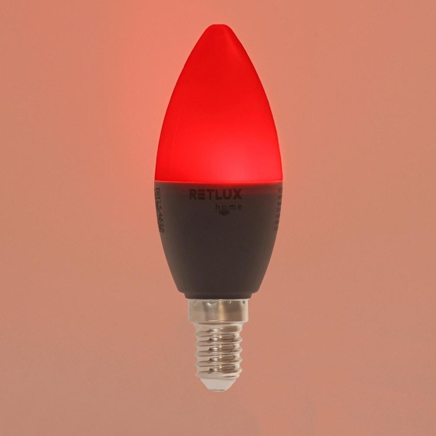 Світлодіодна RGBW лампочка з регулюванням яскравості C37 E14/4,5W/230V 2700-6500K Wi-Fi Tuya