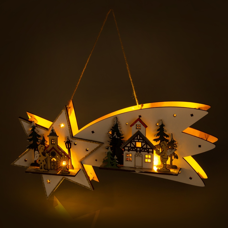 Світлодіодна різдвяна прикраса LED/2xAA комета