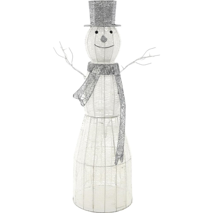 Світлодіодні вуличні різдвяні декорації LED/3,6W/230V/холодний білий 124 см IP44 сніговик