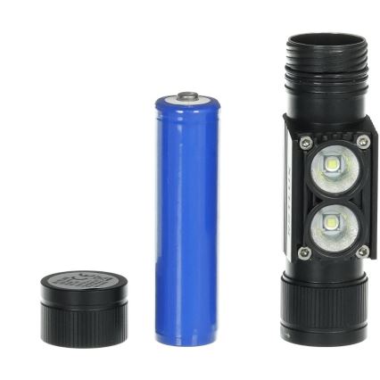 Світлодіодний акумуляторний алюмінієвий налобний ліхтар LED/2600 mAh IP66