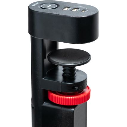 Сетевой удлинитель с креплением на стол, 3 розетки, Тип E + 2xUSB-A + 1xUSB-C, 1,5 m, чёрный