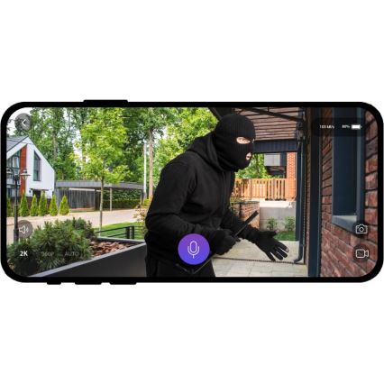 Відеодомофон з датчиком руху 5MPx 1440p 5200 mAh Wi-Fi IP65 антрацит
