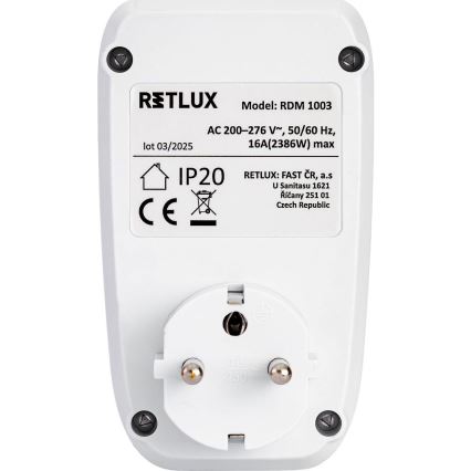 Вимірювач споживання електроенергії 3680 Вт/230 В