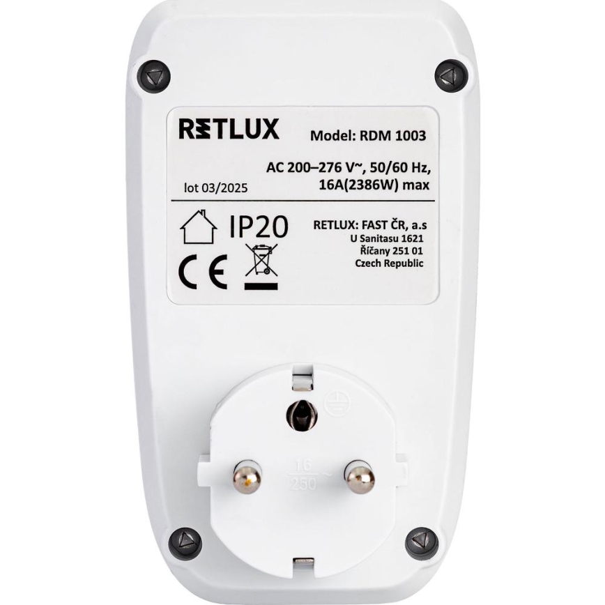 Вимірювач споживання електроенергії 3680 Вт/230 В