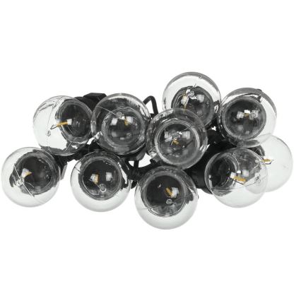 Вулична декоративна LED гірлянда ГІРЛЯНДА G45 10xE27/230V 8м IP44 теплий білий