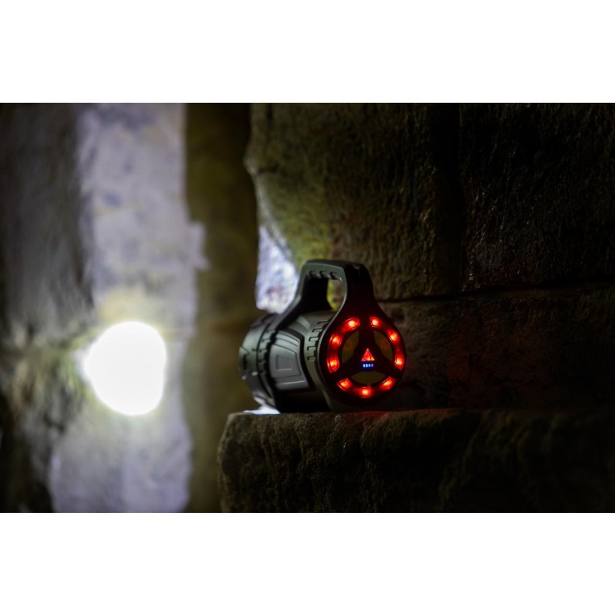 LED зовнішня акумуляторна ліхтарка з регульованою яскравістю та функцією павербанка LED/21W/4400 mAh IP44