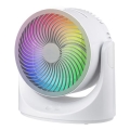 RGB LED настільний вентилятор 10 Вт/5 В, діаметр 18,5 см
