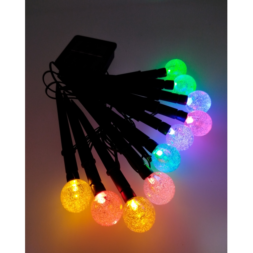 RGB LED солнечный светильник 10×LED/1,2 В 300 мА·ч IP44 чёрный