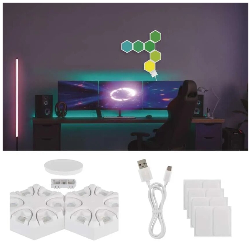 RGBIC Настільна лампа з регулюванням яскравості GoSmart LED/5,5W/230V Wi-Fi Tuya