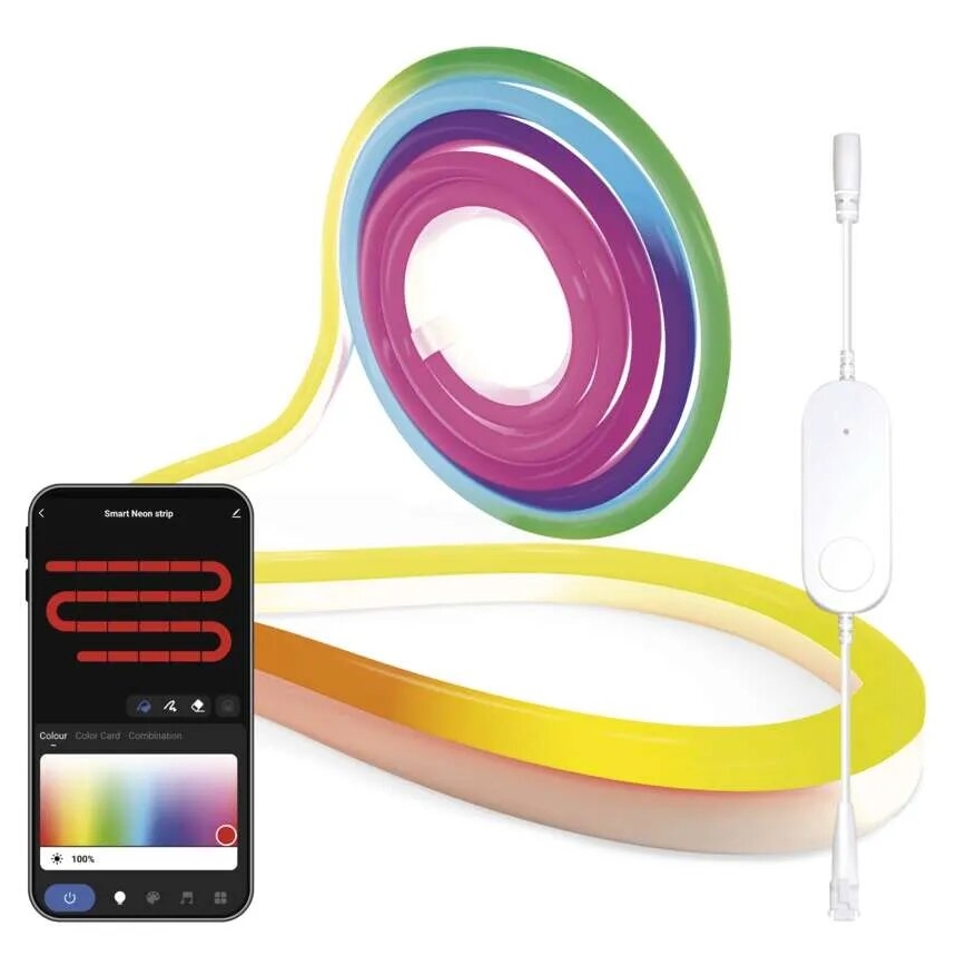 RGBIC Світлодіодна стрічка з регулюванням яскравості GoSmart LED/33W/230V 5 m Wi-Fi Tuya