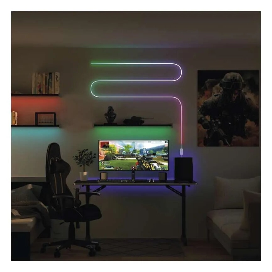 RGBIC Світлодіодна стрічка з регулюванням яскравості GoSmart LED/33W/230V 5 m Wi-Fi Tuya
