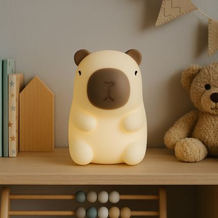 Диммируемый сенсорный перезаряжаемый детский ночник KAPYBARA LED RGBW LED/0,45W/5V 800 mAh