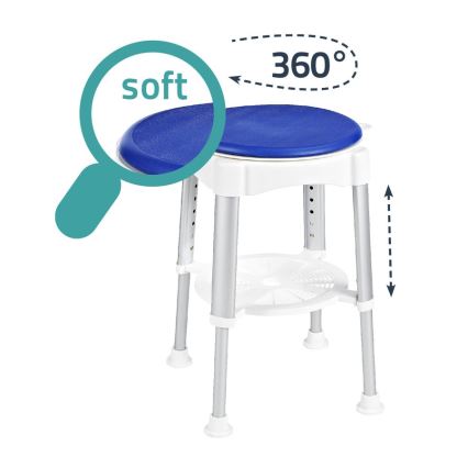 Ridder - Поворотний стілець 58x35,5 см синій/білий