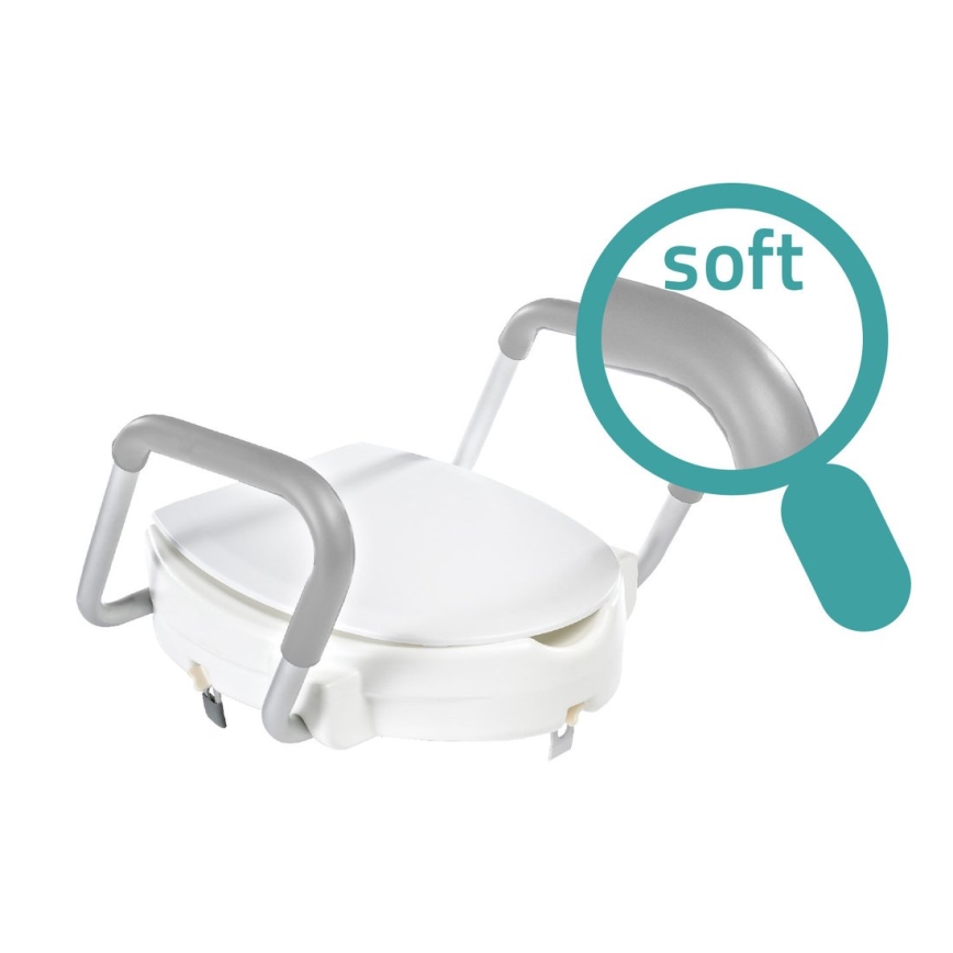 Ridder - Приподнятое сиденье для унитаза с поручнями, белое