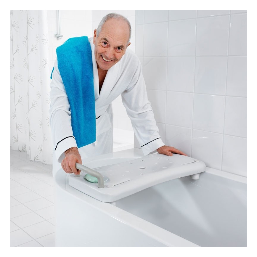 Ridder - Сиденье для ванны с поручнем, 31x70 см, белое