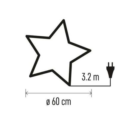 Різдвяна декорація 1xE14/25W/230V з діаметром 60 см золотий