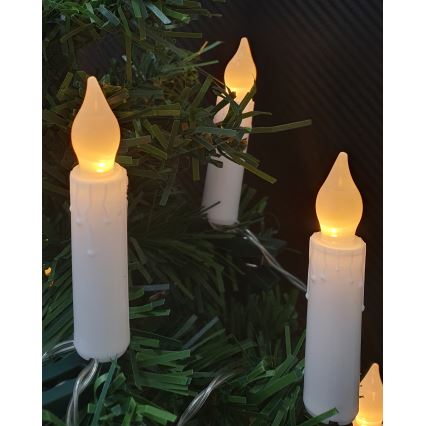 Різдвяна декоративна гірлянда LED 10xLED/2xAA 1,65 m тепле біле світло, у вигляді свічок