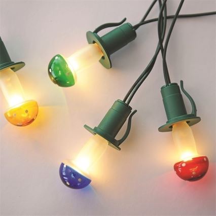 Різдвяна гірлянда 7,7 м TOADSTOOL 12xE10/230V Виготовлено в Європі