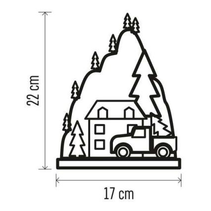 Різдвяна LED декорація 10xLED/2xAA бежевий