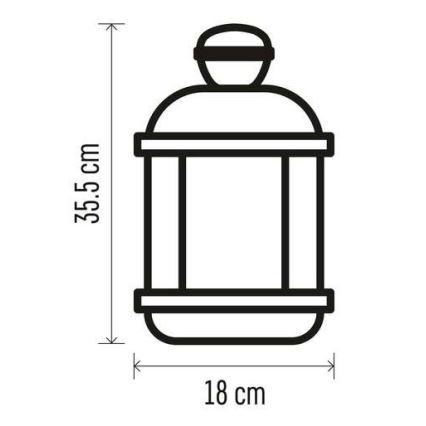 Різдвяна LED декорація 1xLED/3xAAA чорний