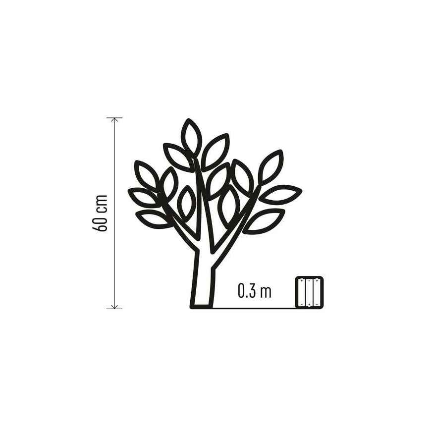Різдвяна LED декорація 24xLED/3xAA