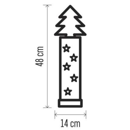 Різдвяна LED декорація 5xLED/2xAA ялинка