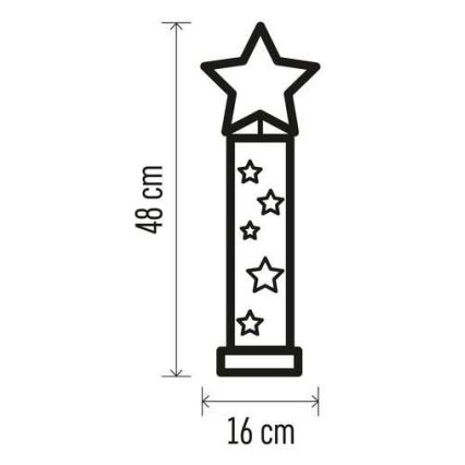 Різдвяна LED декорація 5xLED/2xAA зірка