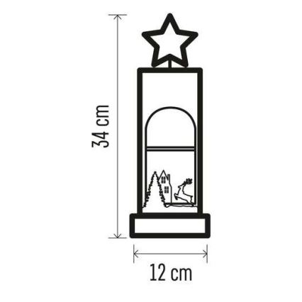 Різдвяна LED декорація 5xLED/2xAA зірка
