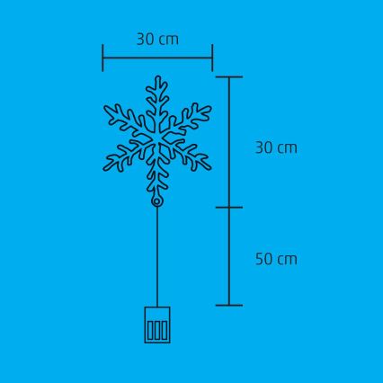 Різдвяна LED декорація для вікна 16xLED/3xAA теплий білий