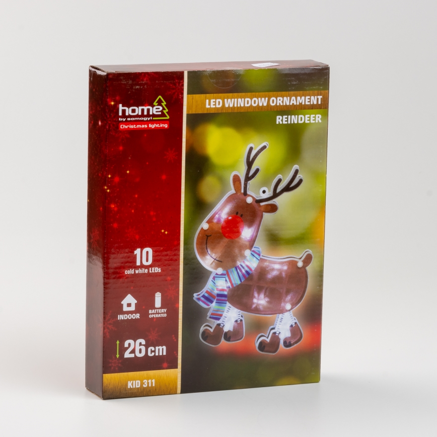 Різдвяна LED декорація на вікно 10xLED/3xAAA
